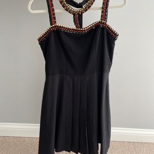 Cynthia Steffe size 6 black beaded cocktail dress